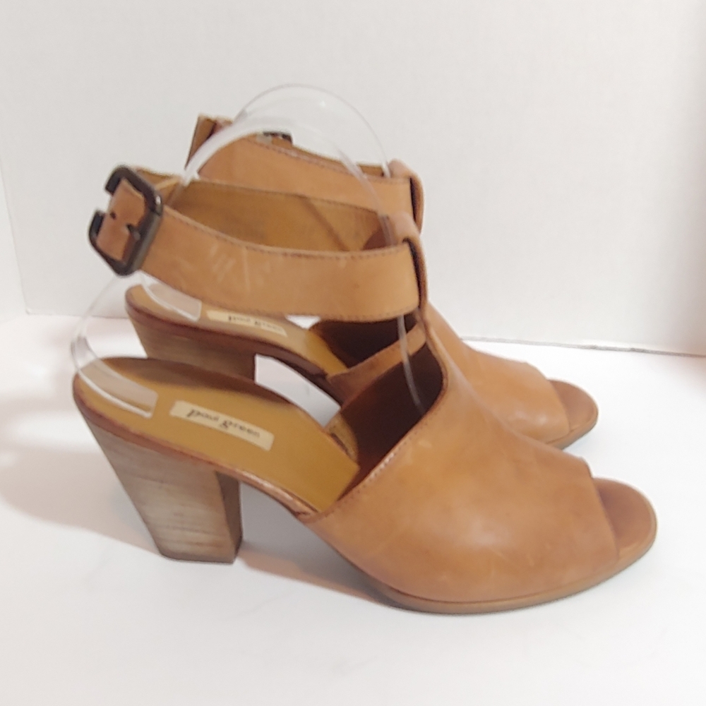 Paul Green leather peep toe heels